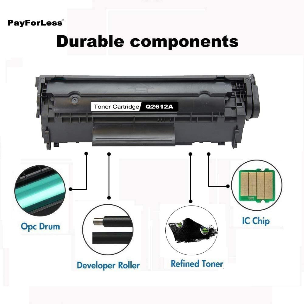 PayForLess® 4PK Q2612A Compatible HP 12A for HP Laserjet 1018 3015 1020  3050 3055 3020 3030 3052 M1005 1012 MFP M1319 | Walmart Canada