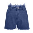 thumbnail image 7 of zbxnLI Women's Pull on Denim Shorts Trendy Summer Jean Shorts for Women Short Jeans with Pockets, 7 of 7