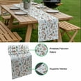 thumbnail image 5 of Bunny Floral Easter Table Runner - 60 Inch Long, Kitchen Dining Table Runner Dresser Scarves, Elegant Pastoral Spring Floral Rabbits Farmhouse Decor for Coffee Tables Wedding Party Banquet, 5 of 8