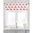 thumbnail image 2 of Cherry Farmhouse Kitchen Valances for Windows Farmhouse Linen Window Valance Curtain for Living Room Window Treatment Spring Summer Fruit Watercolor Valance Rod Pocket Topper Drape, 42 x 12 Inch, 2 of 6