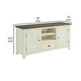 thumbnail image 5 of Fiya 60 Inch TV Entertainment Console, 2 Cabinets, Drawer and Cubby, White- Saltoro Sherpi, 5 of 5