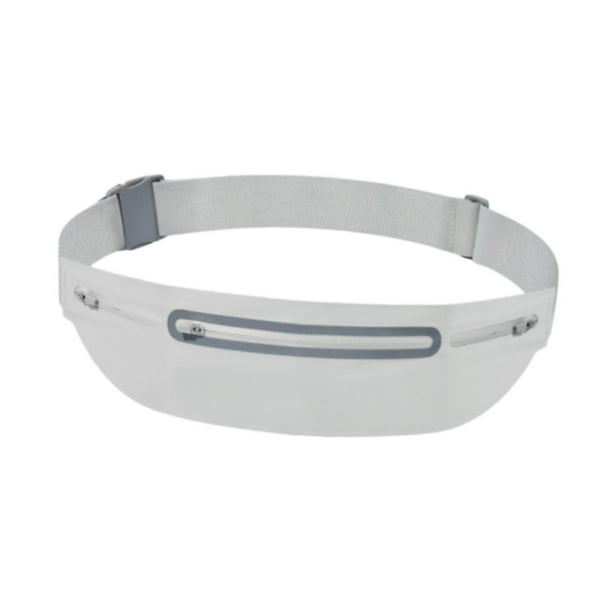 Riñonera para correr, cinturón multifuncional para teléfono y llaves. Gris claro