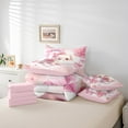 thumbnail image 4 of Cute Dog Comforter Set with Sheets Kawaii Puppy Pink Bowknots 7 Piece Bedding Set Twin Size Happy Valentine'S Day Bed in a Bag Super Soft Bedding Comforters Chird Bedroom Decor, 4 of 5