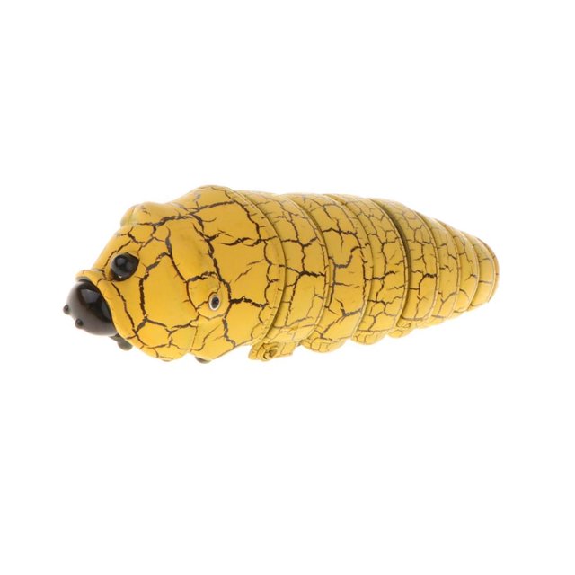 fastboy Jouet Télécommandé Réaliste Chenille RC Insecte Farce Fête Hilarant et Surprenant Jaune 1Ensemble