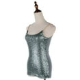thumbnail image 2 of Womens Spaghetti Sequin Metal Chain Strap Camisole Tank Top, 2 of 5