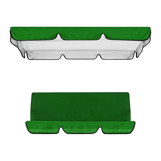 Kit de Cubierta de Dosel para Silla Columpio de Jardín Zulema Accesorios a Prueba de Sol Verde Oscuro