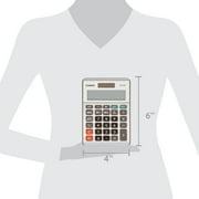 Casio MS-80B 8-Digit Desktop Calculator, Dual Power, Extra Large LCD Display, Satin Nickel