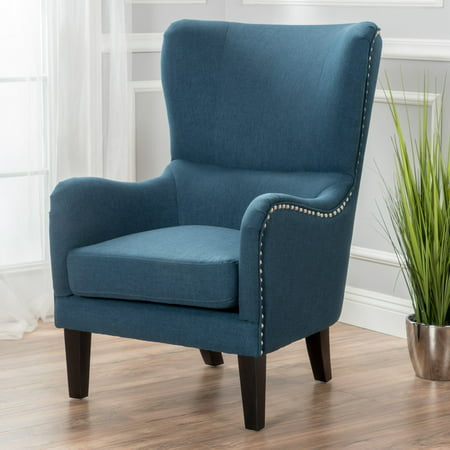 Laurence Fabric High Back Studded Chair