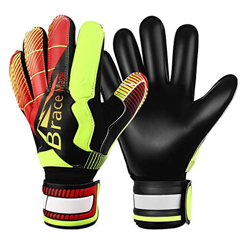 Youth & Adult Goalkeeper/Goalie Gloves For Kids With Finger Support/ Spines & 