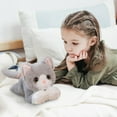 thumbnail image 4 of Cartoon Cat Plush Toys, Children's Bed Sleeping Companionship Pillow, Girls' Gift Plush Dolls With Lifelike Big Eyes Pink Nose And White Paws, 1 Soft Stuffed Animal Toy For, 4 of 5
