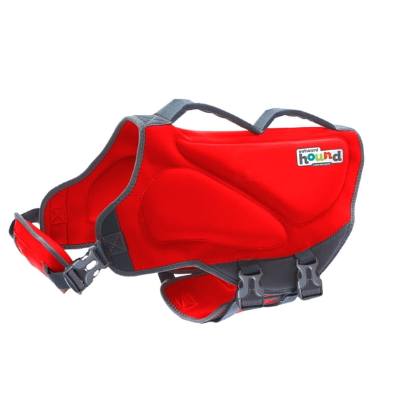 Outward Hound Neoprene & Plastic Dog Life Jacket, Red, XL