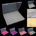 thumbnail image 3 of Transparent Container 5D Jewelry Box DIY Diamond Painting Drill Crystal Embroidery Bead Rhinestone 56 Grid Storage Case, 3 of 6