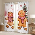 thumbnail image 2 of Manfei Cute Gingerbread Man Black Out Curtains,Christmas Tree Curtains Pack of 2 (42x63 Each),White Brown Bedroom Curtains For Kids,Ultra Soft Home Decor, 2 of 6