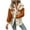 Beige, variant on Diufon Womens Jackets Fall Color Block Coats Lapel Button Long Sleeve Blouses with Pockets
