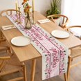thumbnail image 6 of Happy Mother's Day Cotton Linen Table Runner for Dining Kitchen, Pink Floral Buffalo Plaid Burlap Wedding Outdoor Party Tablerunners Decoration, Dresser Scarf Coffee Tablecloth Runners 13x120 Inches, 6 of 9
