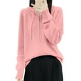 thumbnail image 2 of Women's Zip Up Hooded Cardigan Oversized Soft Warm Knit Sweater Casual Long Sleeve Open Front Fall Winter Pullover for Outdoors and Lounge, 2 of 7