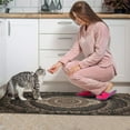 thumbnail image 4 of Kitchen Rugs and Mats Non Skid Washable Dark Brown Patterned Bohemia Kitchen Mat and Rug Set,Floor Cushion Waterproof Rug,Rubber Backed Area Rugs for Kitchen Laundry, 4 of 7