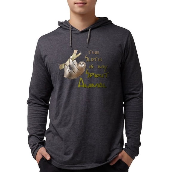 CafePress - The Sloth Is My Spirit Anima Long Sleeve T Shirt - Mens Hooded Shirt