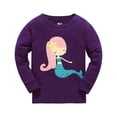 thumbnail image 4 of WIBACKER 3-8T Toddlr and Little Girls' Long Sleeve Top and Pants Snug Fit 100% Cotton 2 Piece Pajama Set - Mermaid, 4 of 4