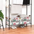 thumbnail image 3 of Yayeee Foldable Storage Basket for Shelves with Handles Waterproof Cloth Bins, Christmas Train, 3 of 7