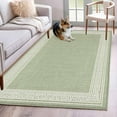 thumbnail image 2 of Area Rugs for Living Room 4x6 Ft, Sage Green Retro Greek Key Non Slip Area Rugs for Kitchen Bedroom Entryway, Geometric Greece Ancient Rustic Washable Carpet Runner Rug Floor Mats for Bedroom, 2 of 9