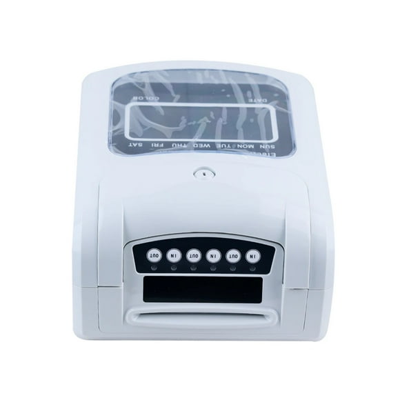 Electronic Attendance Machine Digital Time Recorder Office Staffs Check In Punch Card Clock ID Card Punching Machine