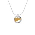 thumbnail image 2 of Delight Jewelry Acrylic 3/4" Goldtone Megaphone Live Ring Charm Necklace, 18", 2 of 4
