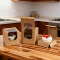 thumbnail image 5 of 25-Pack Cupcake Boxes 3.5x3.5x3.5 Inch, Pre-Assembled Individual Containers with Inserts, 5 of 5