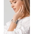 thumbnail image 6 of Wearlizer Leather Band Compatible with Samsung Galaxy Watch 9/8 40mm 44mm & Watch 8 Classic 46mm, Slim Dressy Leather Strap for Women with C-Shape Metal Buckle, No Gap One-Click Band, 6 of 6