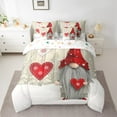 thumbnail image 2 of jejeloiu Kawaii Gnome Bedding Comforter Set 7-Piece,Christmas Snowflake King Bedding Sets,Red White Beige Bed Sheets,Ultra Soft Home Decor Reversible, 2 of 8