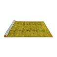 thumbnail image 2 of Ahgly Company Machine Washable Indoor Rectangle Abstract Yellow Contemporary Area Rugs, 5' x 7', 2 of 4