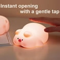 thumbnail image 2 of Niulife Pig Night Light for Kids,Rechargeable Silicone Piggy Cute Lamp,3 Level Dimmable Timer Touch Baby Nightlight,Bedside Lamp for Breastfeeding,Nursery Kawaii Room Decor Lamps, 2 of 6