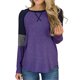 thumbnail image 1 of Txlixc Camiseta de crepe casual femenina, pullover de cuello redondo de manga larga a rayas de otoño e invierno Txlixc moda, 1 of 7