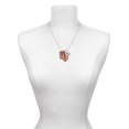 thumbnail image 3 of Delight Jewelry Acrylic Medium Triple Leaf Pearly Brown Mother & Daughter Heart Necklaces (Set of 2), 19"+2", 3 of 4