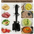 thumbnail image 2 of Aiivioll Meat Chopper for Ground Beef - Hamburger Chopper Utensil, Nylon Hamburger Chopper Utensil, Masher & Smasher Meat, Non Stick Mix Chopper for Kitchen Tool (Green), 2 of 7