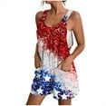 thumbnail image 2 of Nuoqisi Womens Summer Casual Sleeveless Rompers Spaghetti Strap Adjustable Loose Shorts Jumpsuit with Pockets, 2 of 6