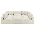 thumbnail image 3 of Modway Commix 6-Piece Down Filled Overstuffed Sectional Sofa in Light Beige, 3 of 10