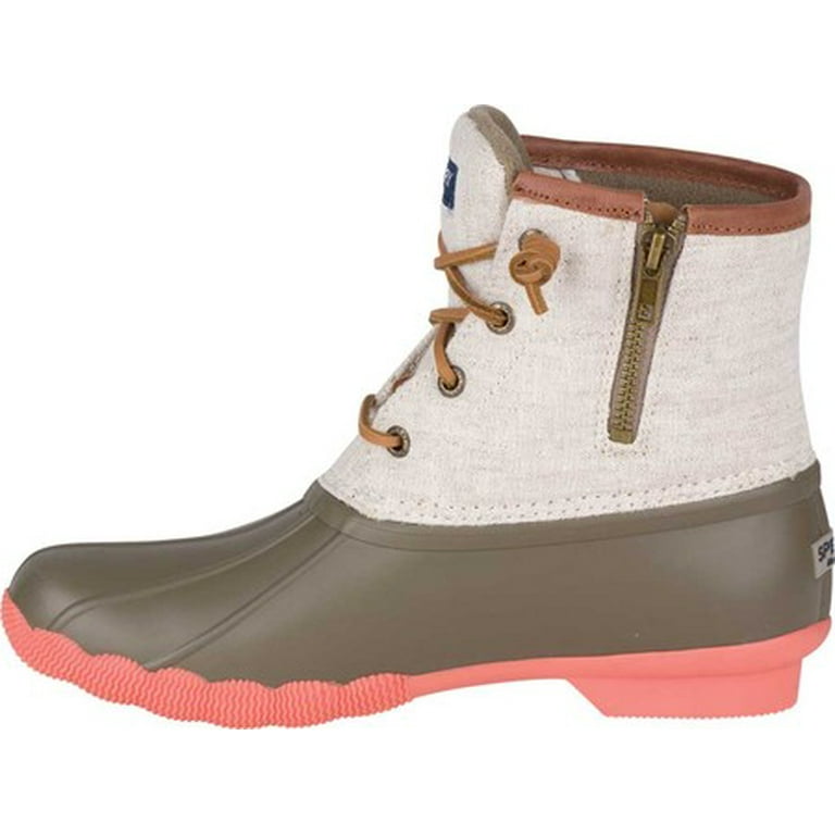 Sperry duck sales boots taupe coral
