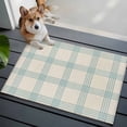 thumbnail image 5 of Blue Checkered Bathroom Rug Washable 2x3 Entryway Rug Non Slip Rustic Farmhouse Buffalo Plaid Front Door Mat Low Pile Indoor Doormat Throw Floor Carpet for Kitchen Bedroom Entrance, 5 of 9