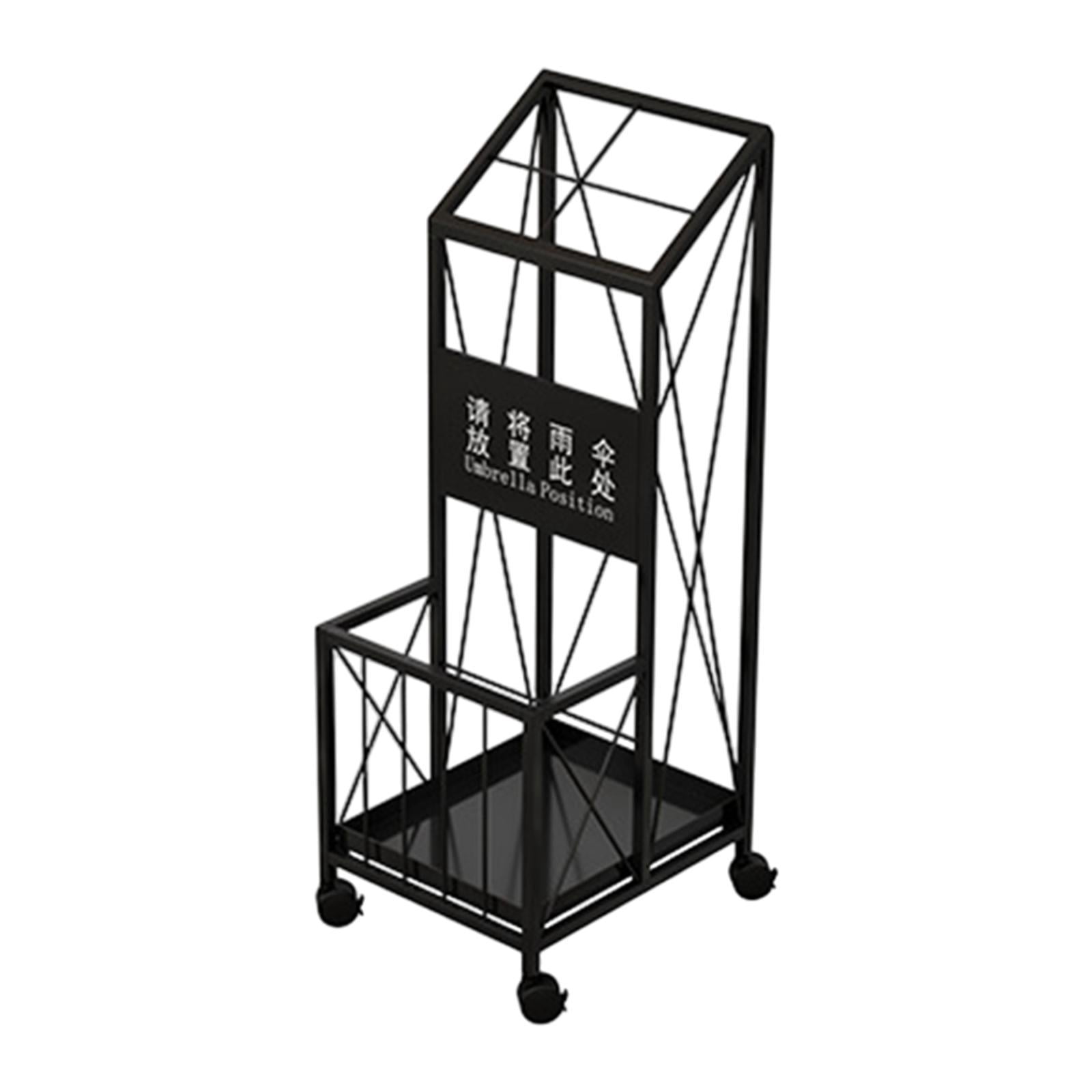 deevoka Umbrella Stand Multi Layer Sturdy Umbrella Holder for Home Supermarket Hotel Black