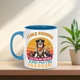thumbnail image 2 of I Like Fishing, and My Australian Shepherd, and Maybe 3 People. Happy Father's Day 11oz Accent Two-tone Mug Aussie Dog Lover Gifts Coffee Tea Cup - 00004, 2 of 5