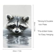 thumbnail image 2 of JEUXUS Raccoon Water Cute Metal Art Hanging Sign 8*12in 8x12in, 2 of 7