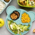 thumbnail image 3 of Mainstays Plastic Aquarelle Blue 3 Compartments Bear Shaped Kids Divider Plate, 1 Piece, 3 of 6