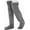Dark Gray, variant on Christmas goose down knee-high socks, women's comfortable long plush socks, comfortable winter stockings, soft thigh-high, suitable for outer wear.