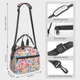 thumbnail image 4 of Portable Cross-Body Insulated Lunch Bag 9×5×7.8in Waterproof And Wear-Resistant Can Be Reused For Picnic Work Out Use Leopard Print Pattern Rainbow_3, 4 of 8