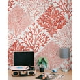 thumbnail image 3 of NextWall  Seaweed Peel and Stick Wallpaper 20.5 in. W x 18 ft. L - Vermillion, 3 of 9