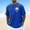 Blue, variant on Mens Casual T Shirts Short Sleeve Crewneck Palm Tree Print Summer Style