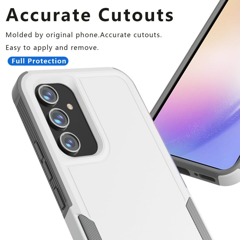 Xhy Samsung Galaxy A54 5G Case Military Grade Double Layer Drop Resistant  Durable for Galaxy A54 5G Phone - White Grey 