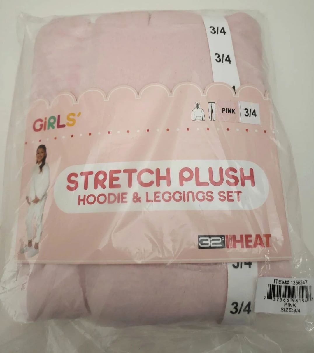 Brand New 32 Degrees Youth Girls Stretch Plush Hoodie & Legging Set