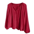 thumbnail image 3 of Sun Protection Shirt Full Zip Thin Shirts for Women Lightweight Summer Shirts for Women Lightweight Outdoor Hiking Running Beach s for Women,Red,S, 3 of 8